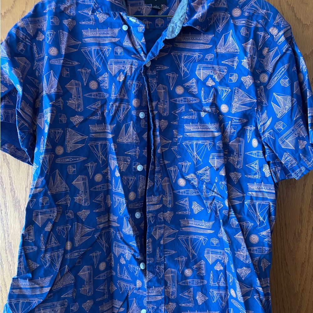 Men’s J Crew Short Sleeve Button Down Size Large